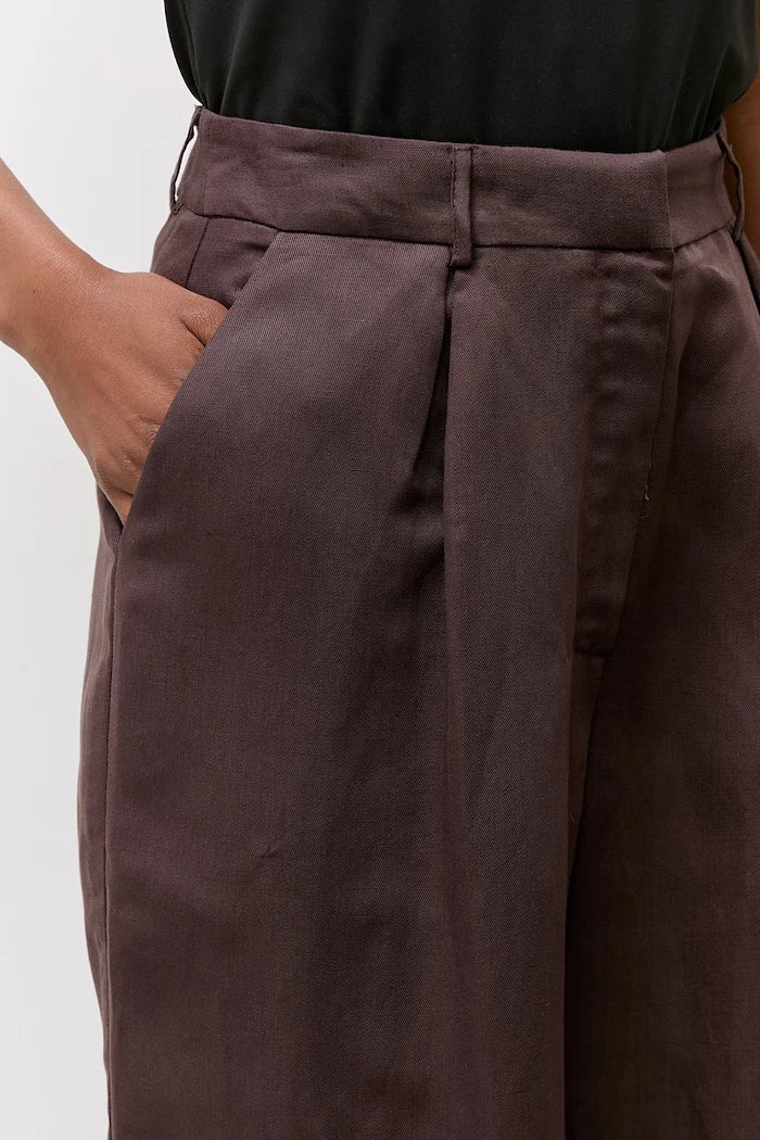 Answear.LAB kadın keten düz pantolon