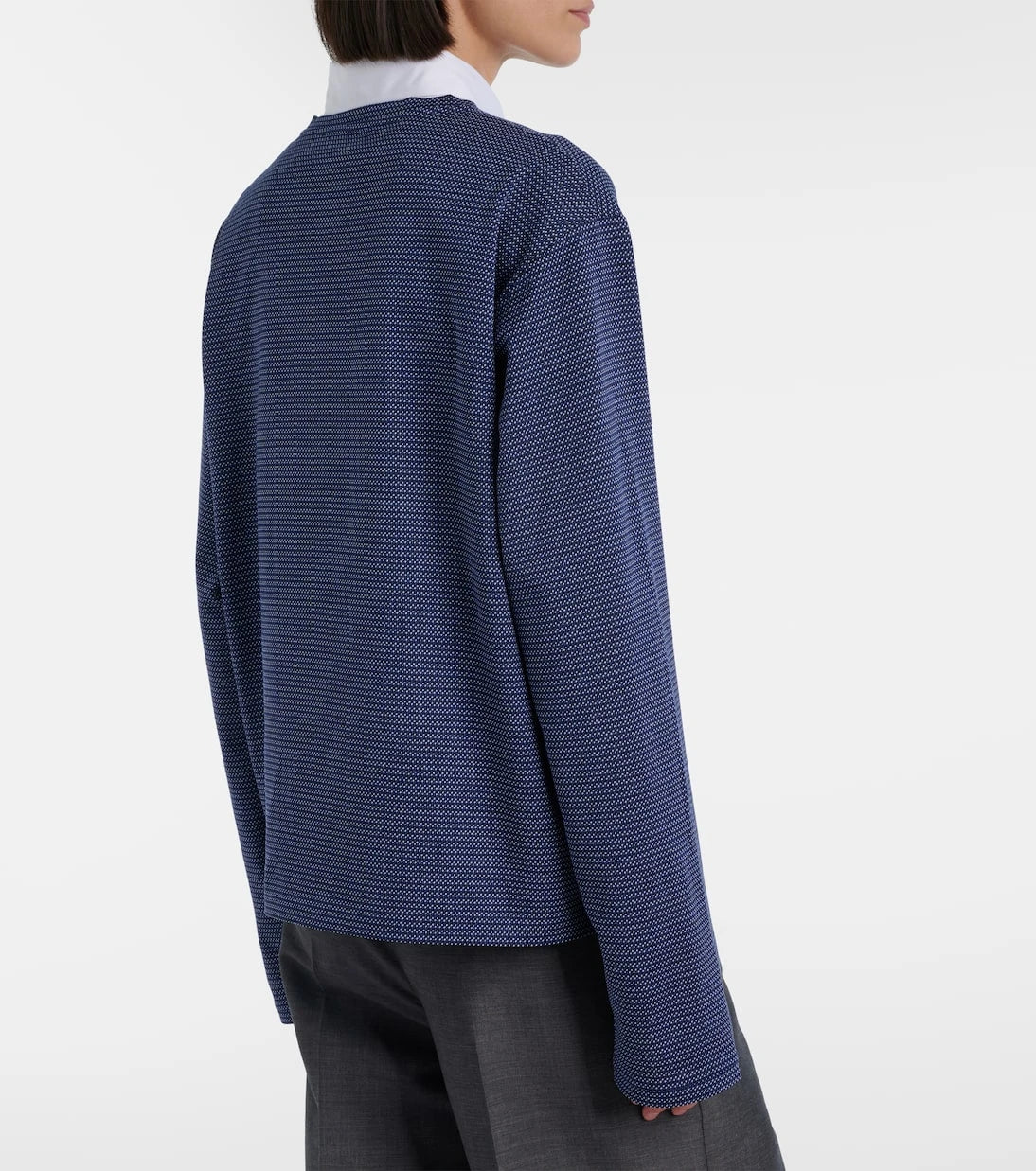 Miu Miu - Striped jacquard cotton jersey T-shirt