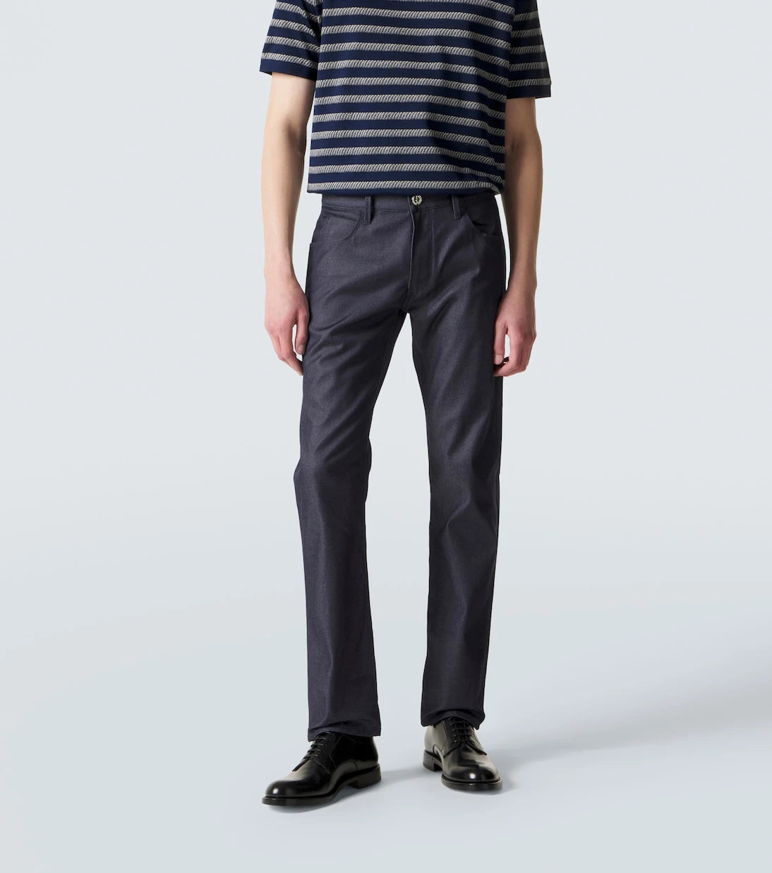 Giorgio Armani - Cotton and silk-blend straight jeans