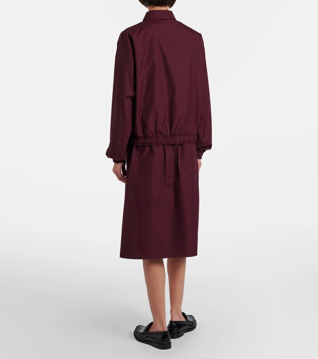 Prada - Poplin midi skirt