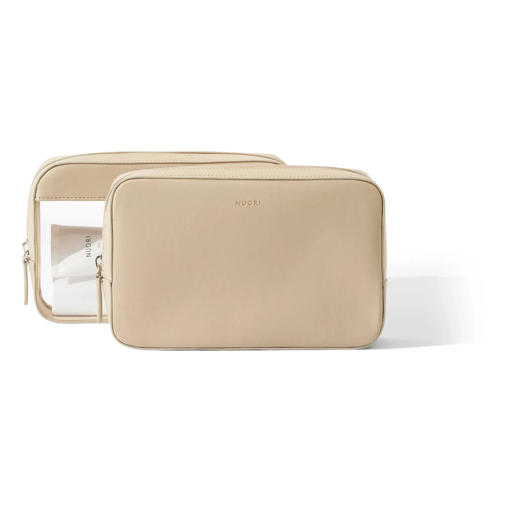 Nuori - Sideway Toiletry Bag Set | Nude