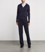William Sharp Navy Cashmere Crystal-Embellished Hoodie
