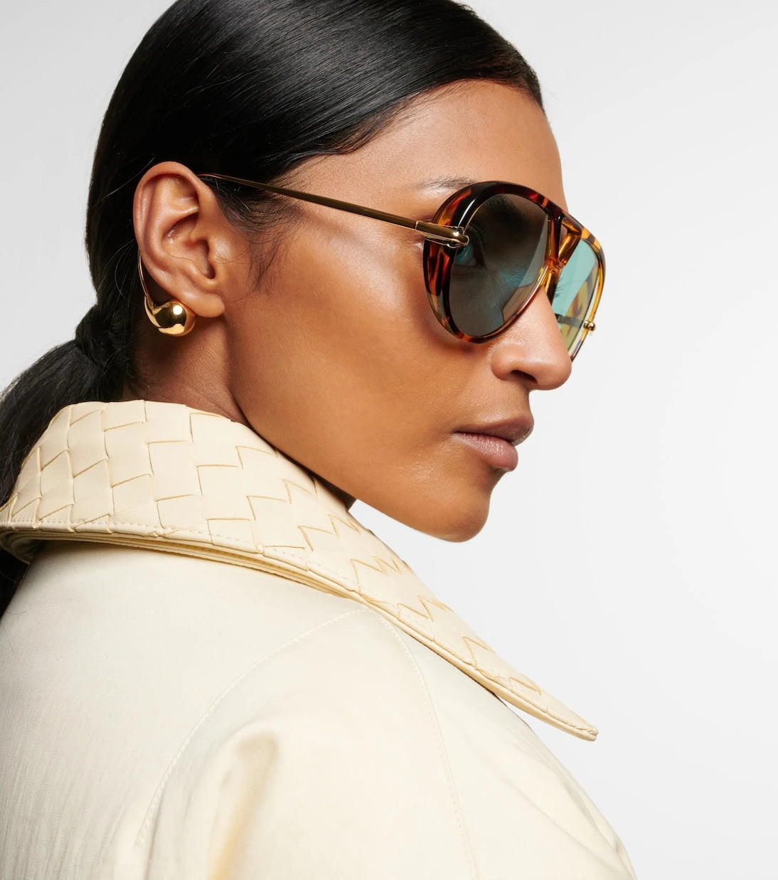 Bottega Veneta - Drop aviator sunglasses
