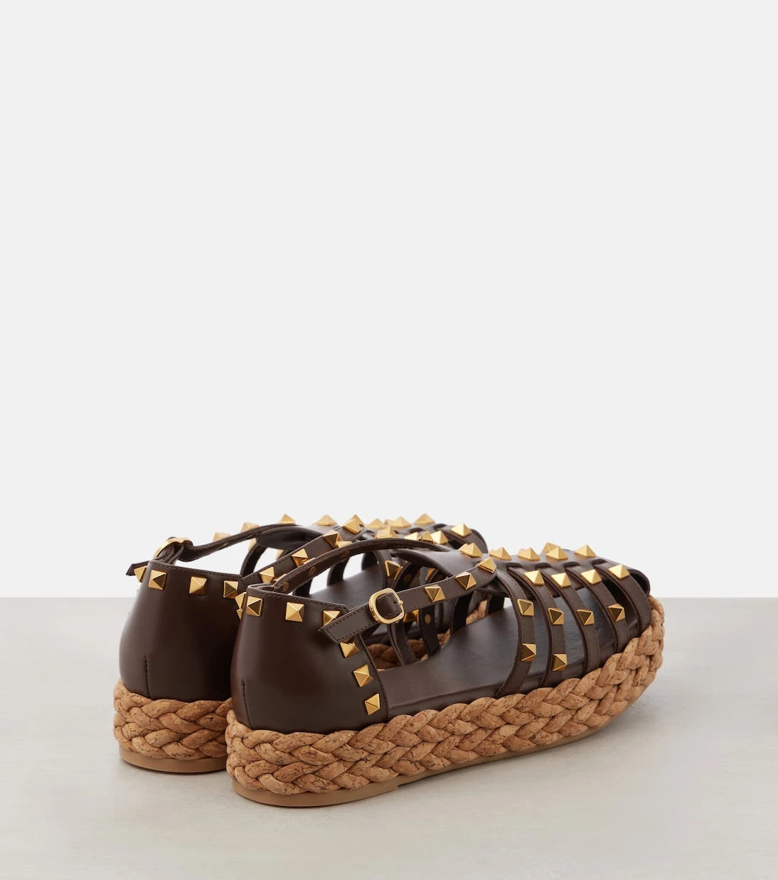 Valentino Garavani - Rockstud leather espadrilles