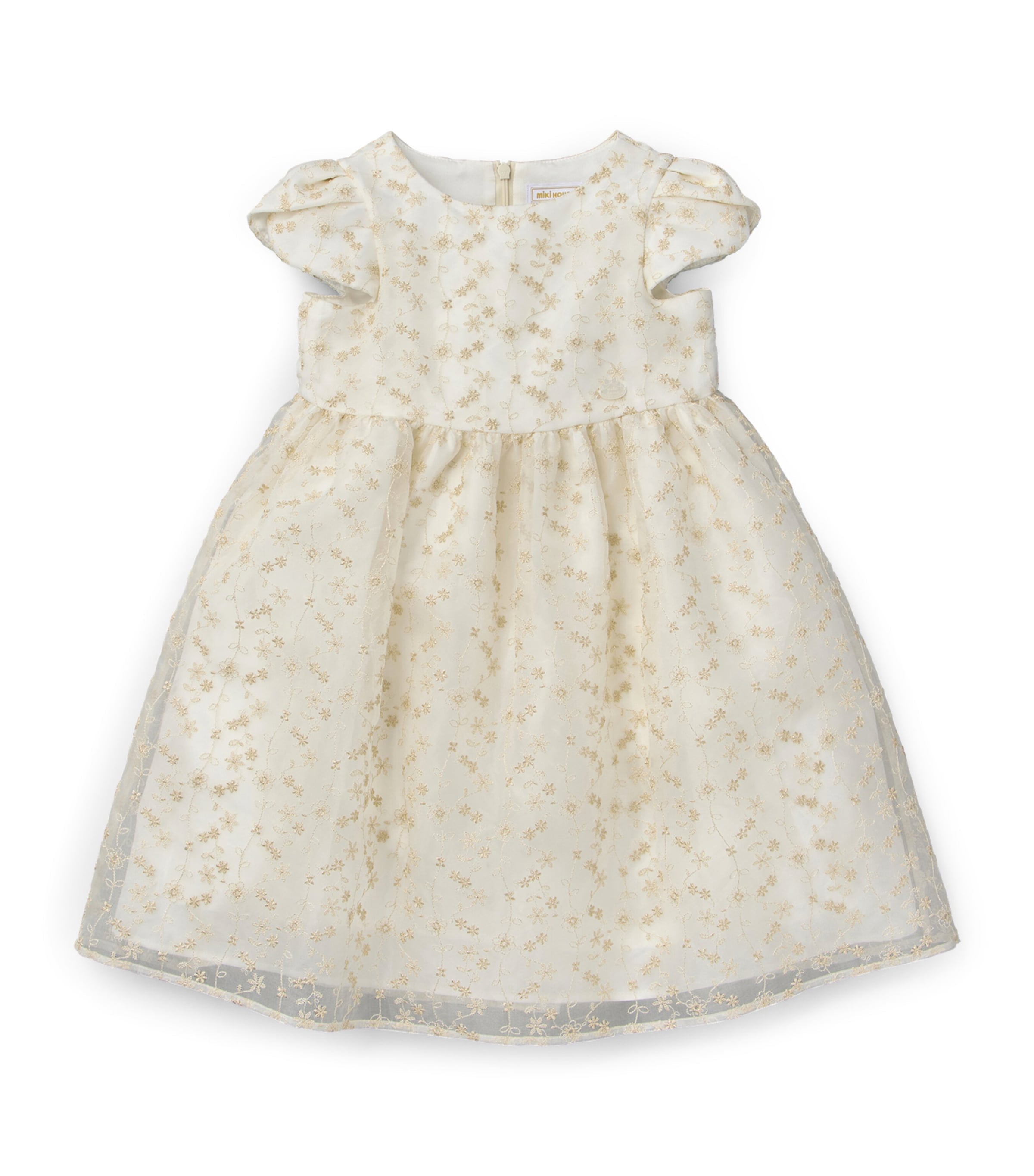Silk Floral Embroidery Dress (3-7 Years)