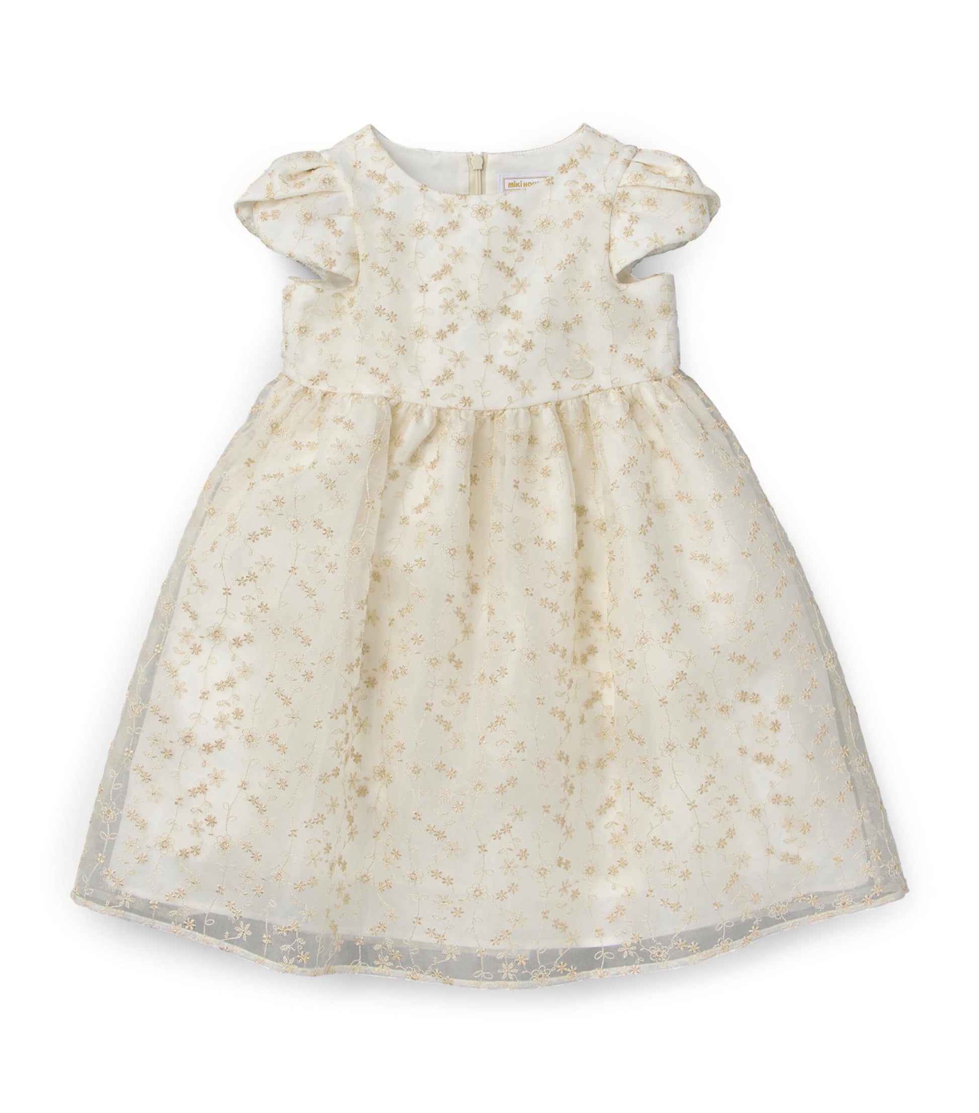 Silk Floral Embroidery Dress (3-7 Years)