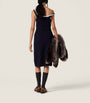 Miu Miu Blue Wool Knit Midi Dress