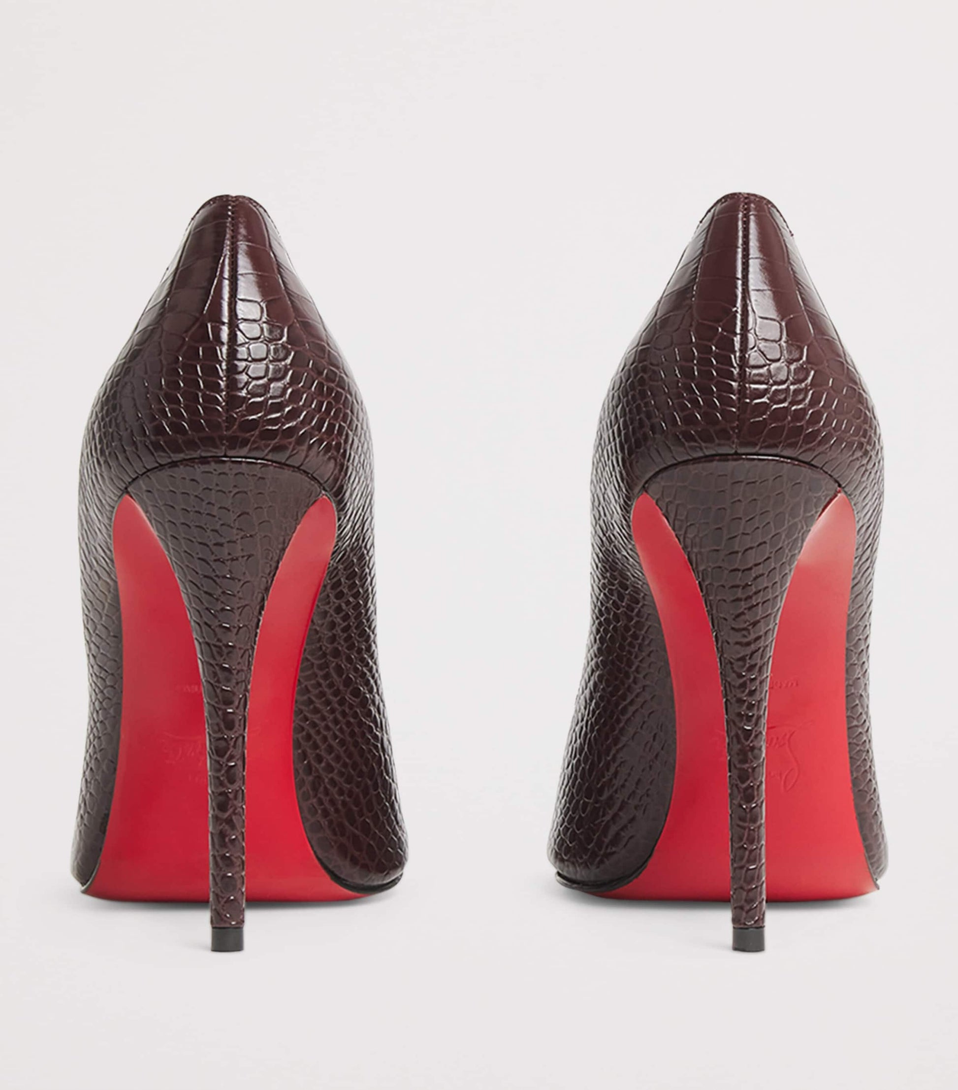 Christian Louboutin Red Miss Z Alligator-Embossed Leather Pumps 100