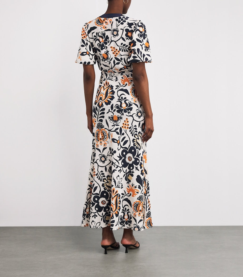 La Doublej Multi Silk Marlene Maxi Dress