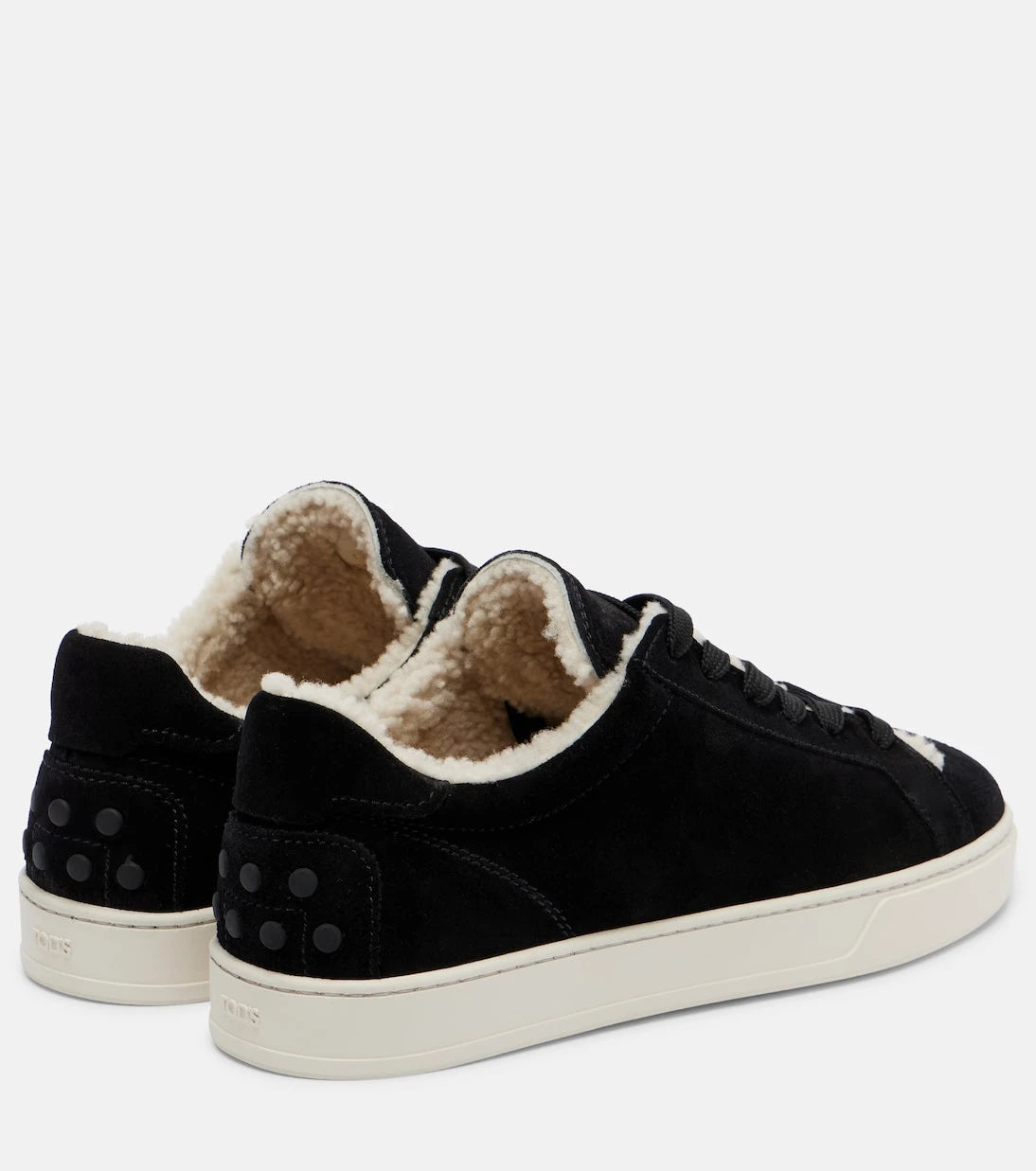 Tod's - Cassetta shearling-lined suede sneakers