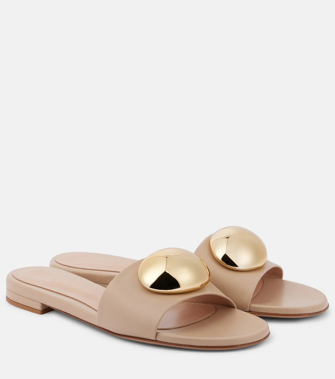 Gianvito Rossi - Embellished leather slides