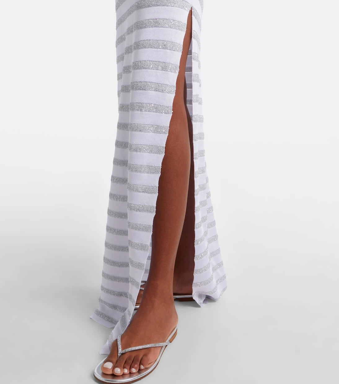 Missoni - فستان طويل مخطط بترتر