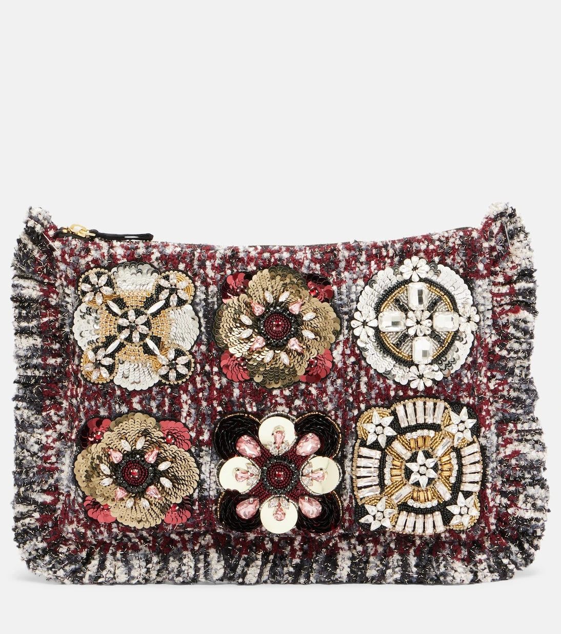 La DoubleJ - Small embroidered jacquard pouch