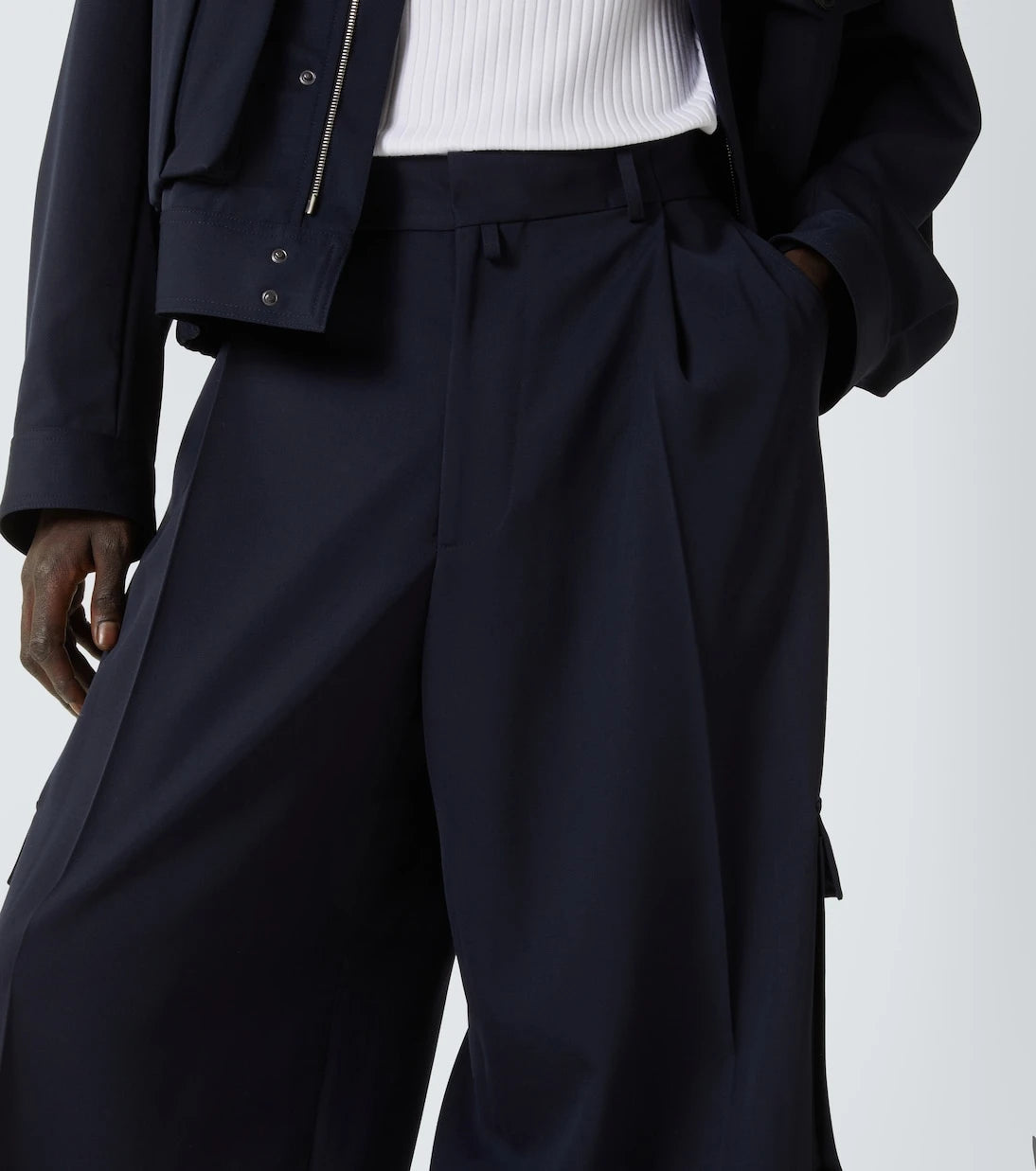 Dries Van Noten - High-rise wool cargo pants