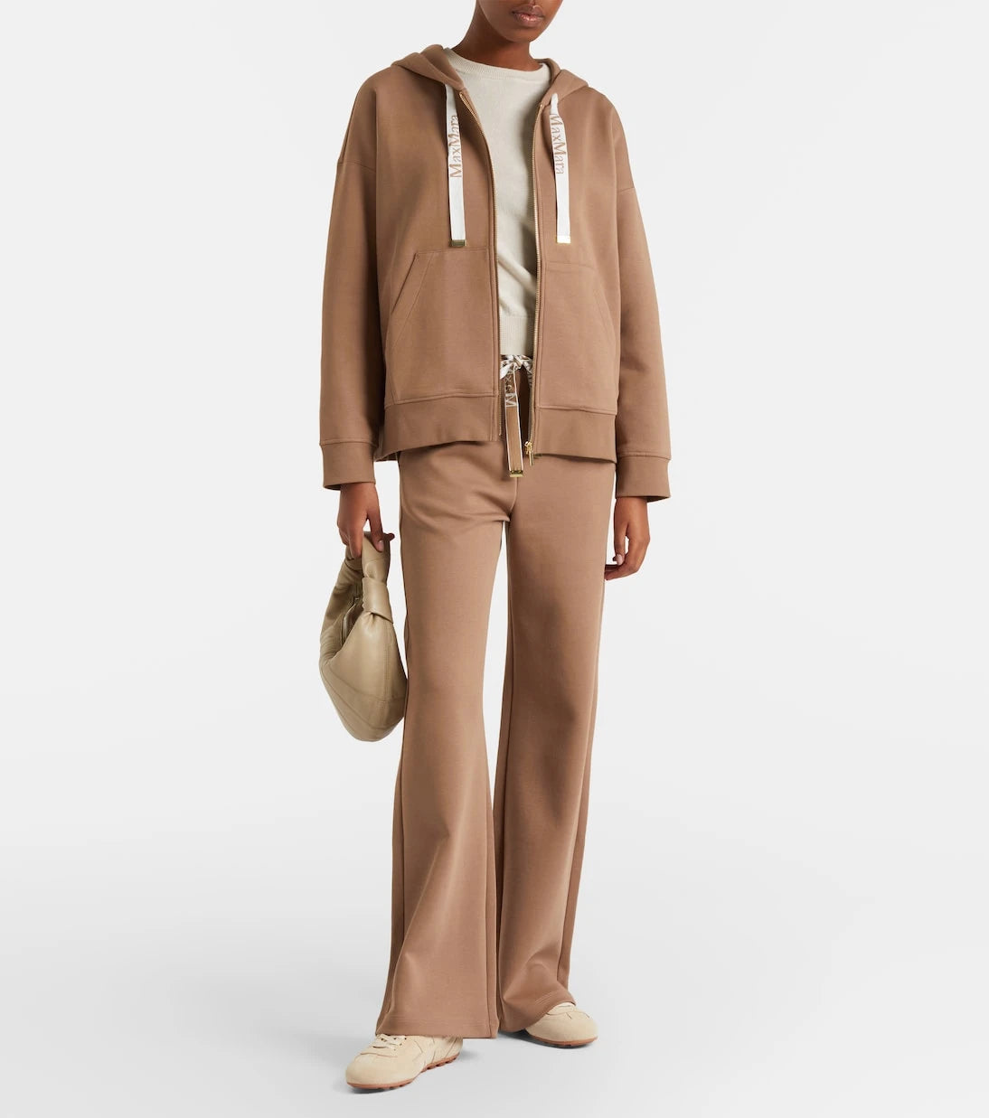 'S Max Mara - سويت شيرت بغطاء رأس من مزيج القطن