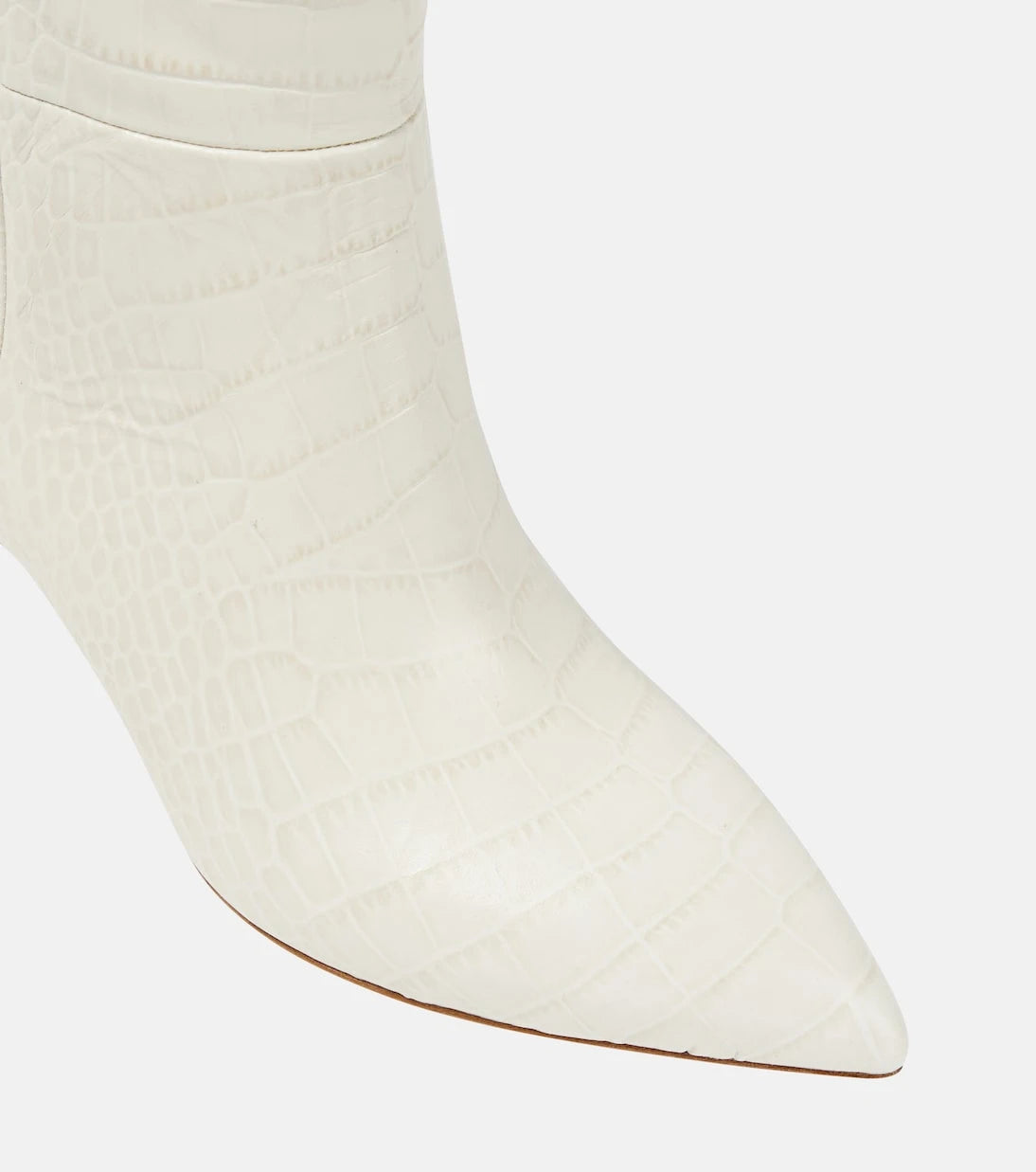 Paris Texas - Croc-effect leather knee-high boots