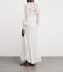 Silk Clelia Bridal Robe WHITE W WHITE LACE