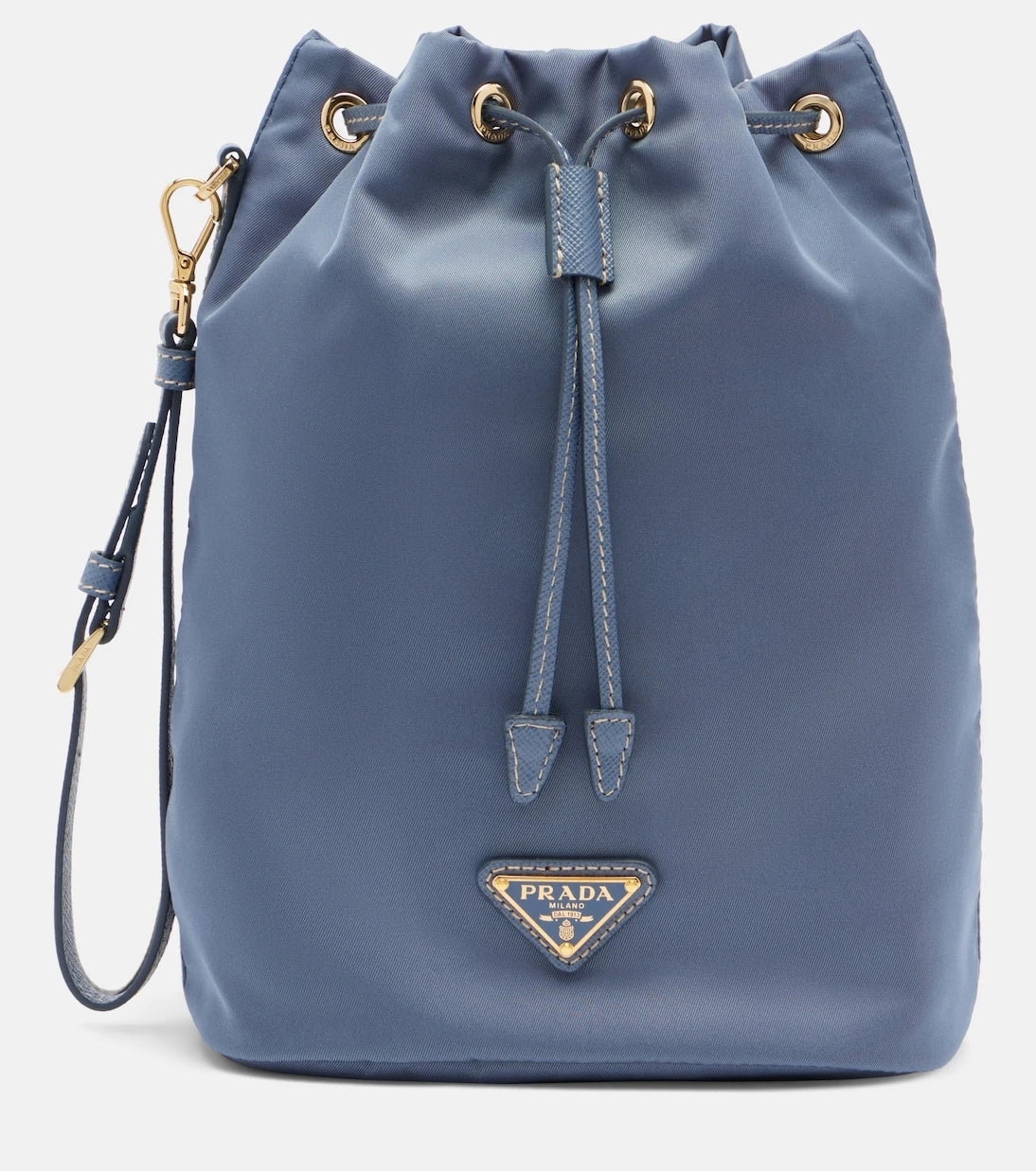 Prada - Re-Nylon leather-trimmed pouch