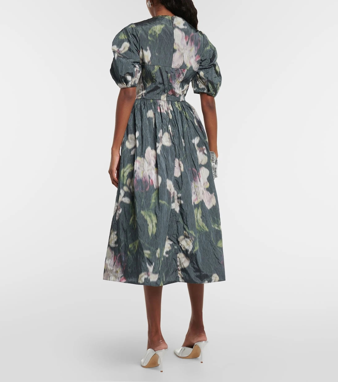Erdem - Floral taffeta midi dress