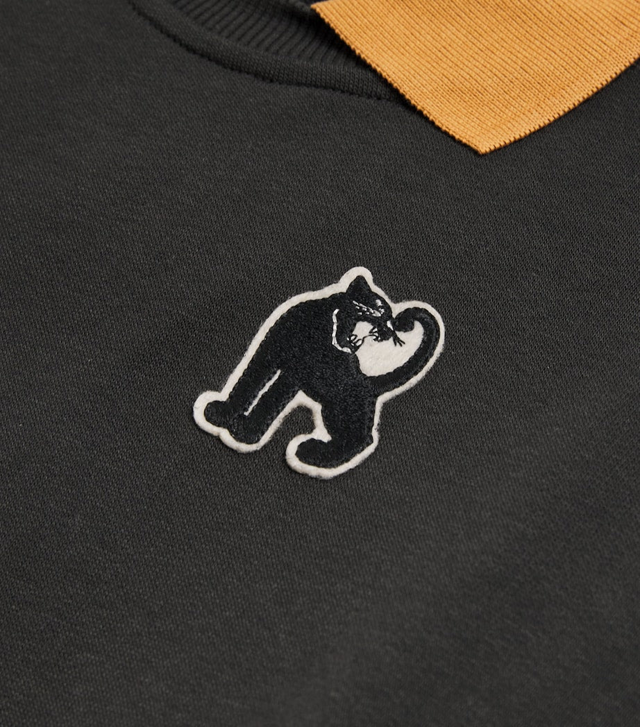 Mini Rodini Organic Cotton Panther Patch Sweatshirt (3-9 Years)