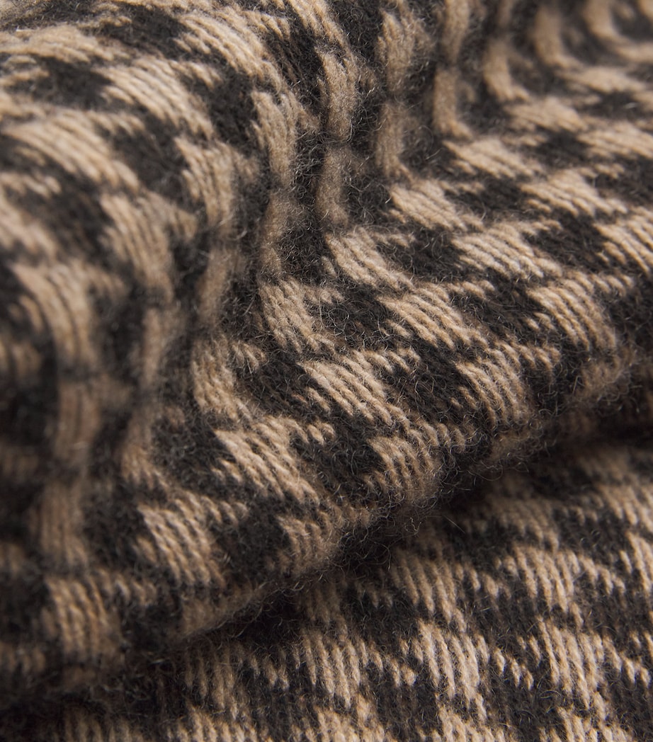 Guest In Residence Brown Cashmere Houndstooth Tailored Trousers