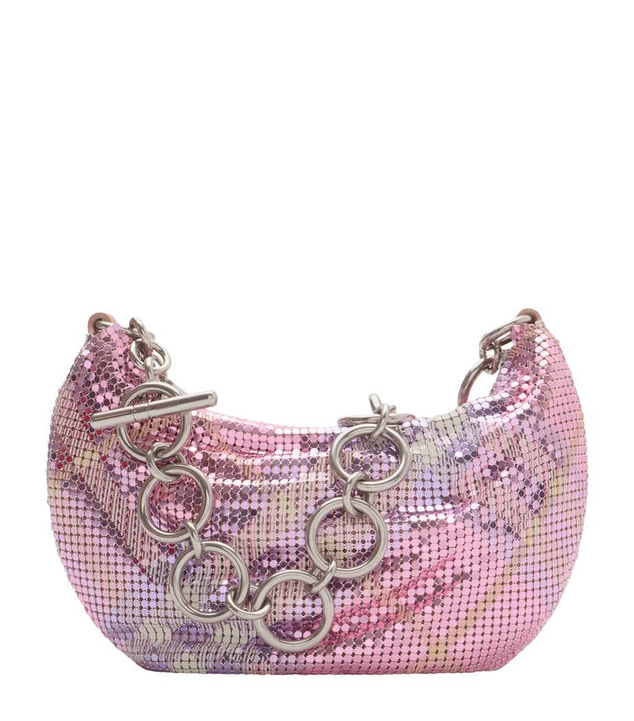 Pink Chainmail Shoulder Bag