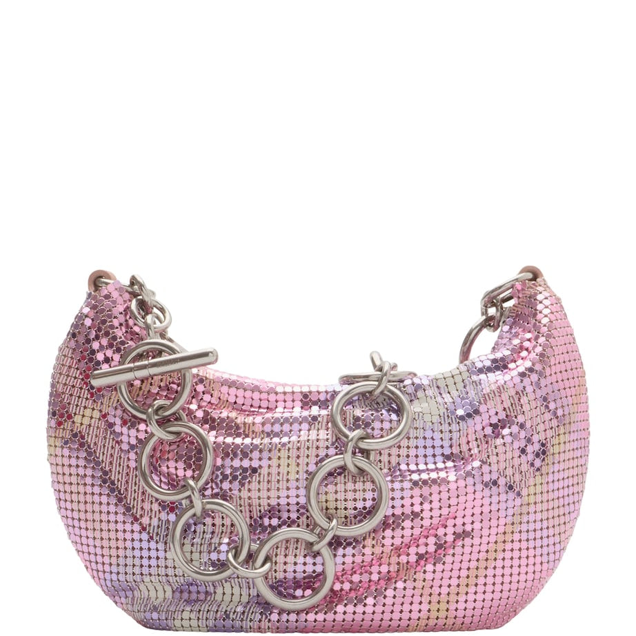 Pink Chainmail Shoulder Bag