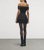McQueen Black Off-The-Shoulder Mini Dress