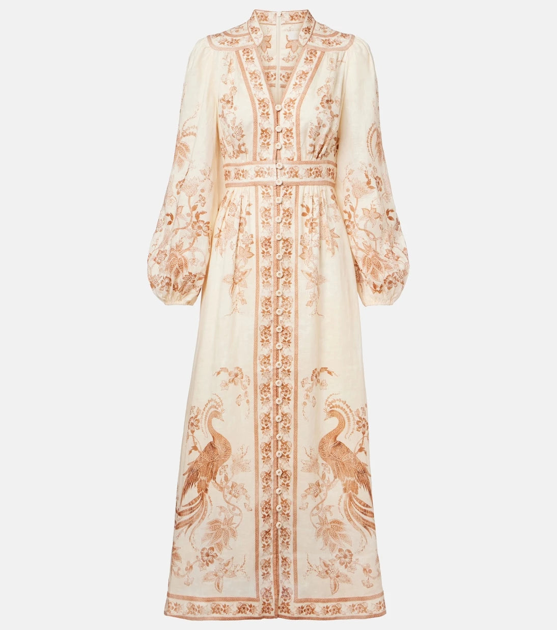 Zimmermann - Indra floral linen midi dress