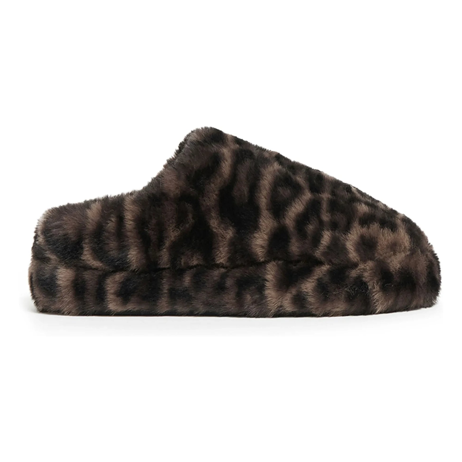 Apparis - Misha Leopard Slippers Recycled Fibers | Brown