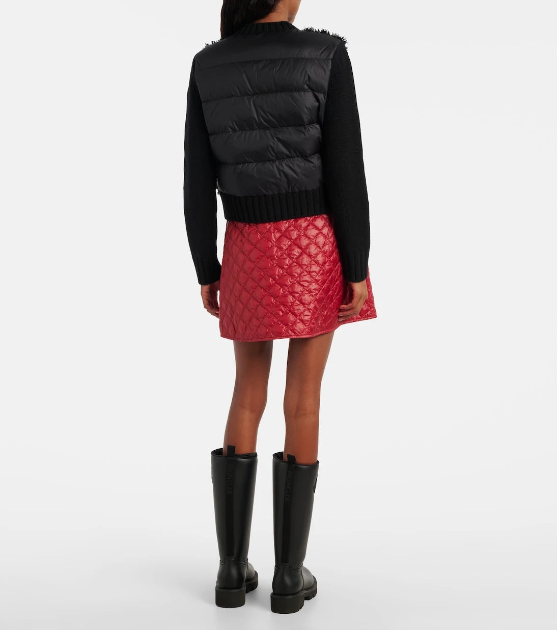 Moncler - Down-paneled wool and teddy cardigan