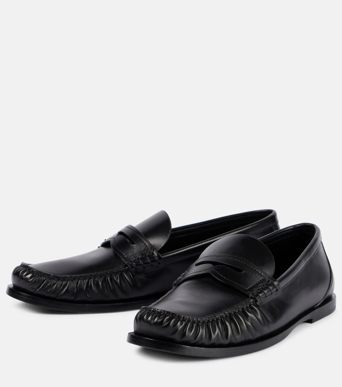 Saint Laurent - Laurent leather penny loafers