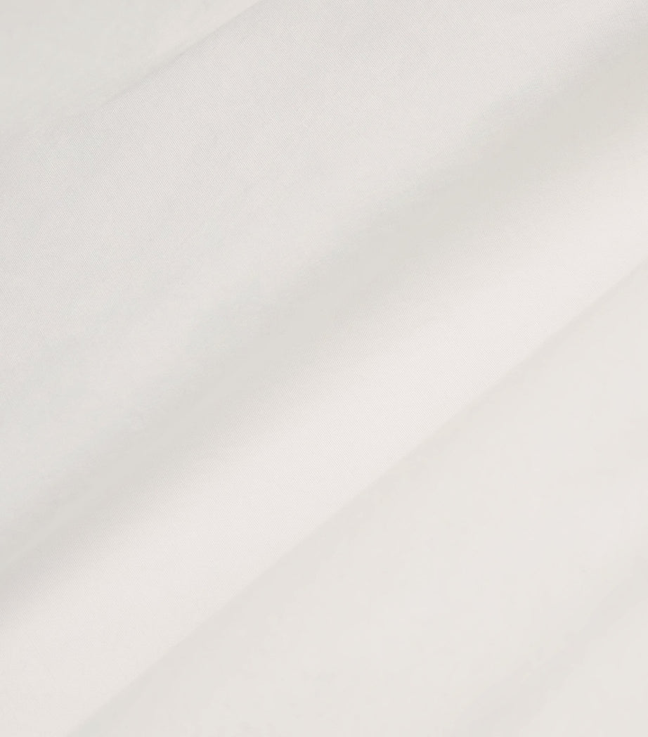 Cotton Poplin Wide-Leg Trousers