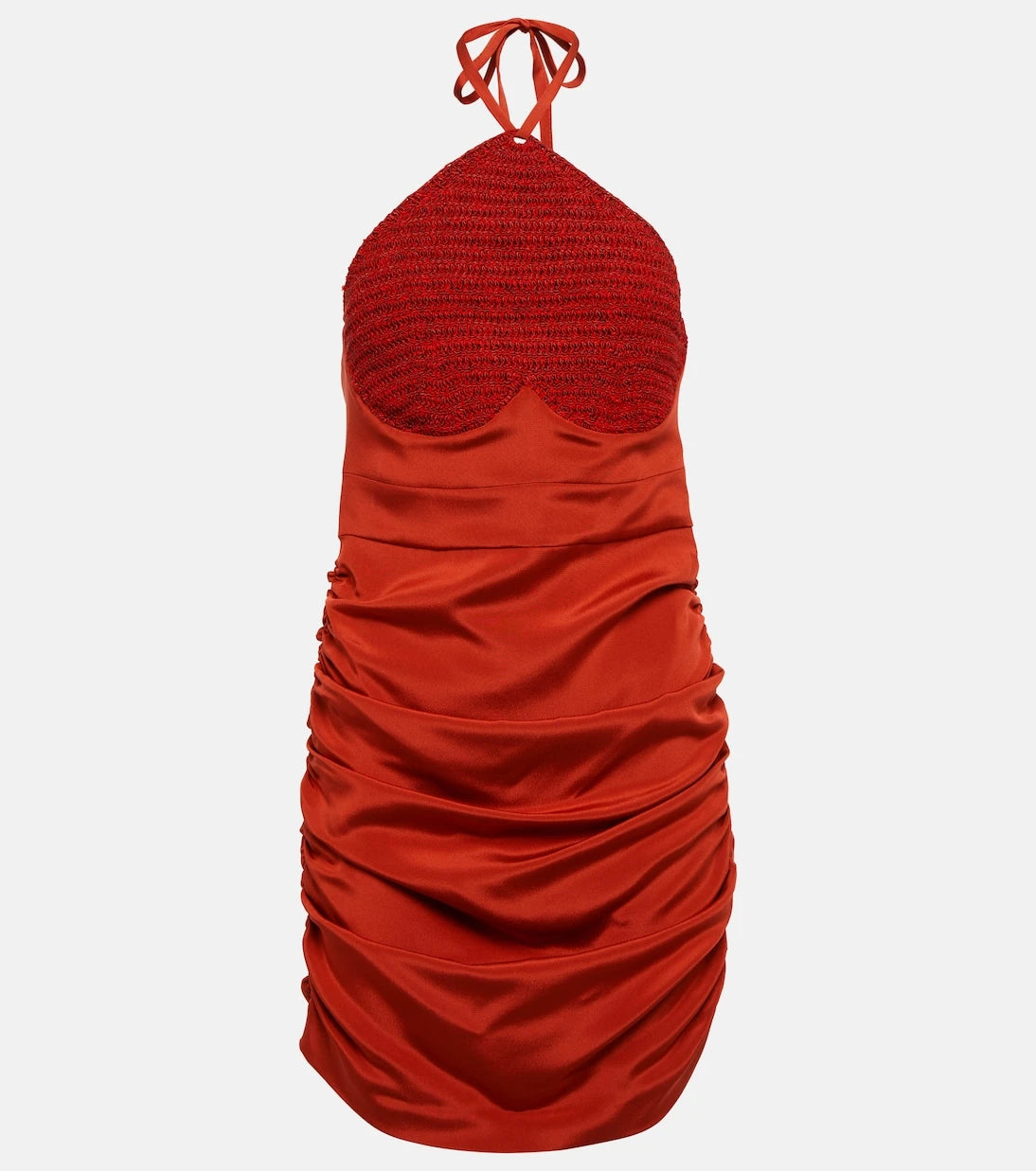 The Mannei - Alcala ruched silk-blend minidress