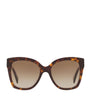 Brown Rectangular Tortoiseshell Sunglasses