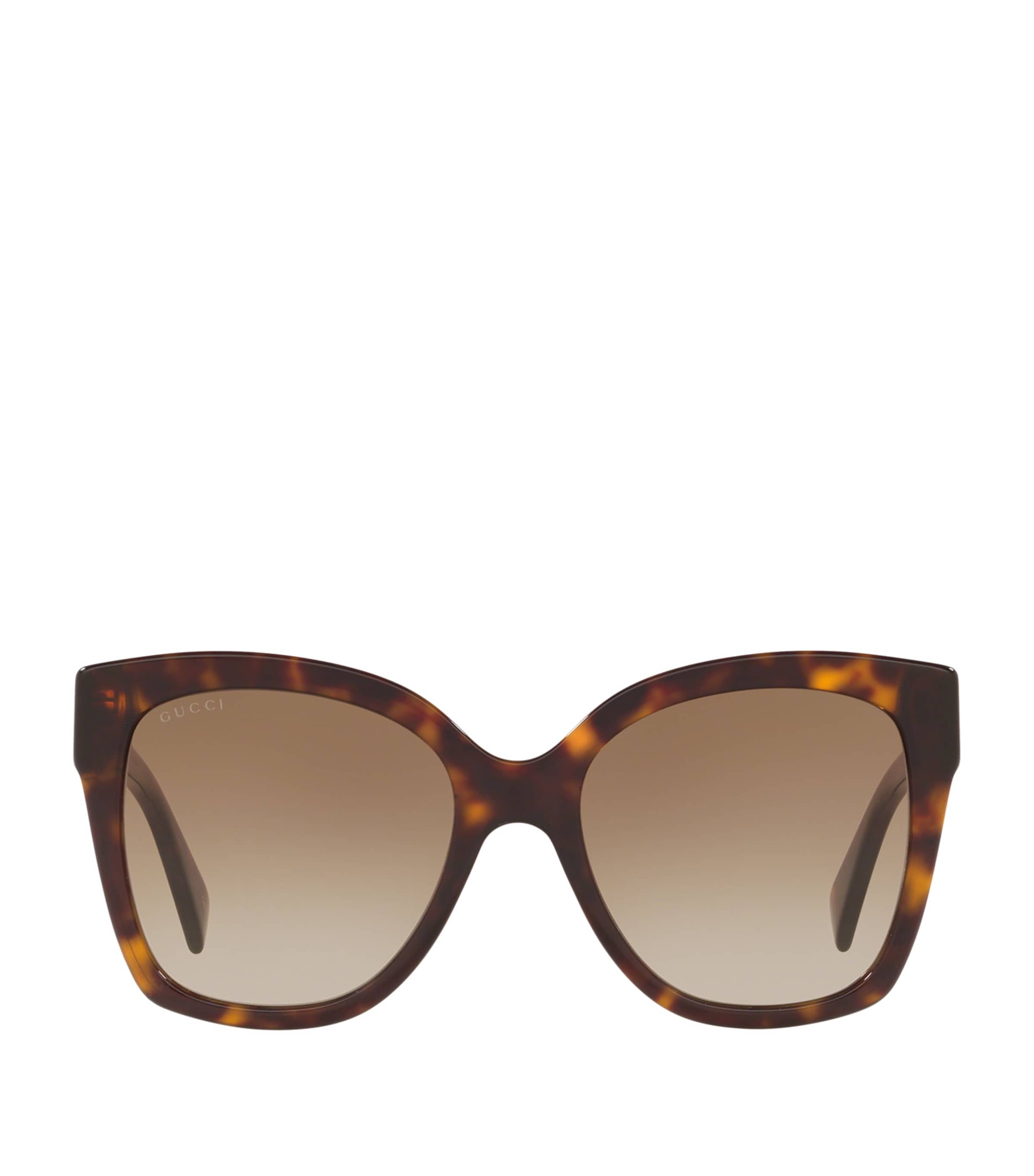 Brown Rectangular Tortoiseshell Sunglasses