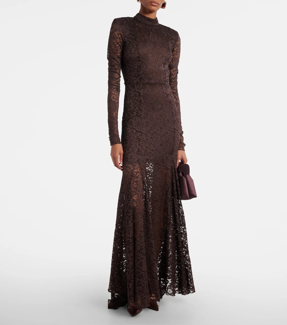 Rotate - Open-back floral lace  gown
