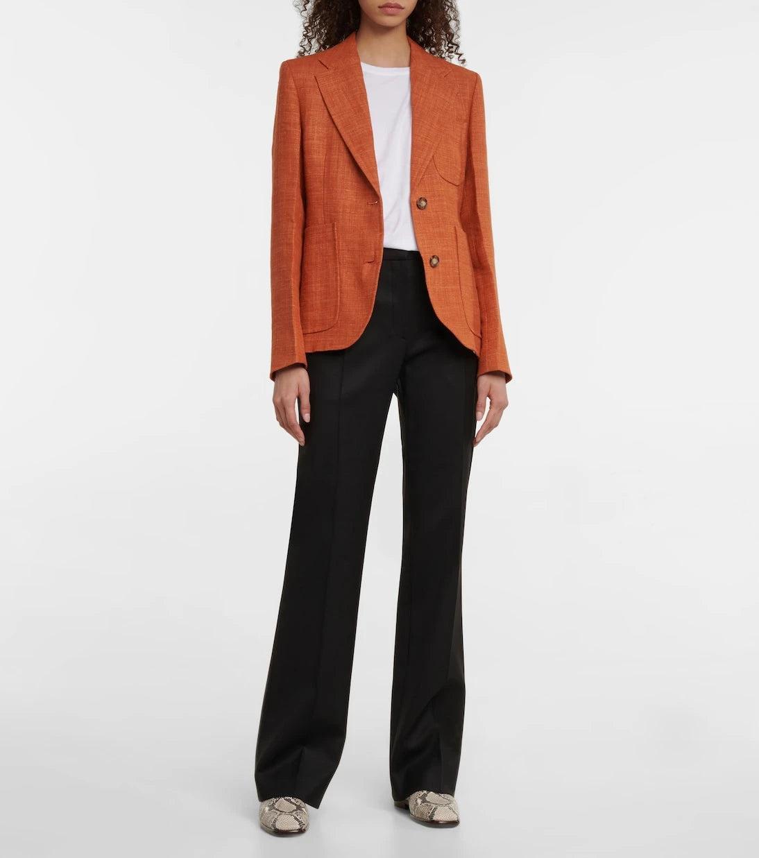 Victoria Beckham - Hanna snake-print leather loafers