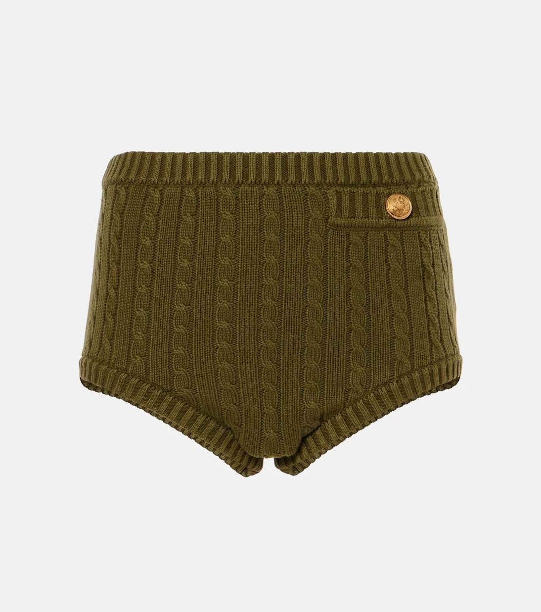 Chloé - Cable-knit cotton-blend shorts