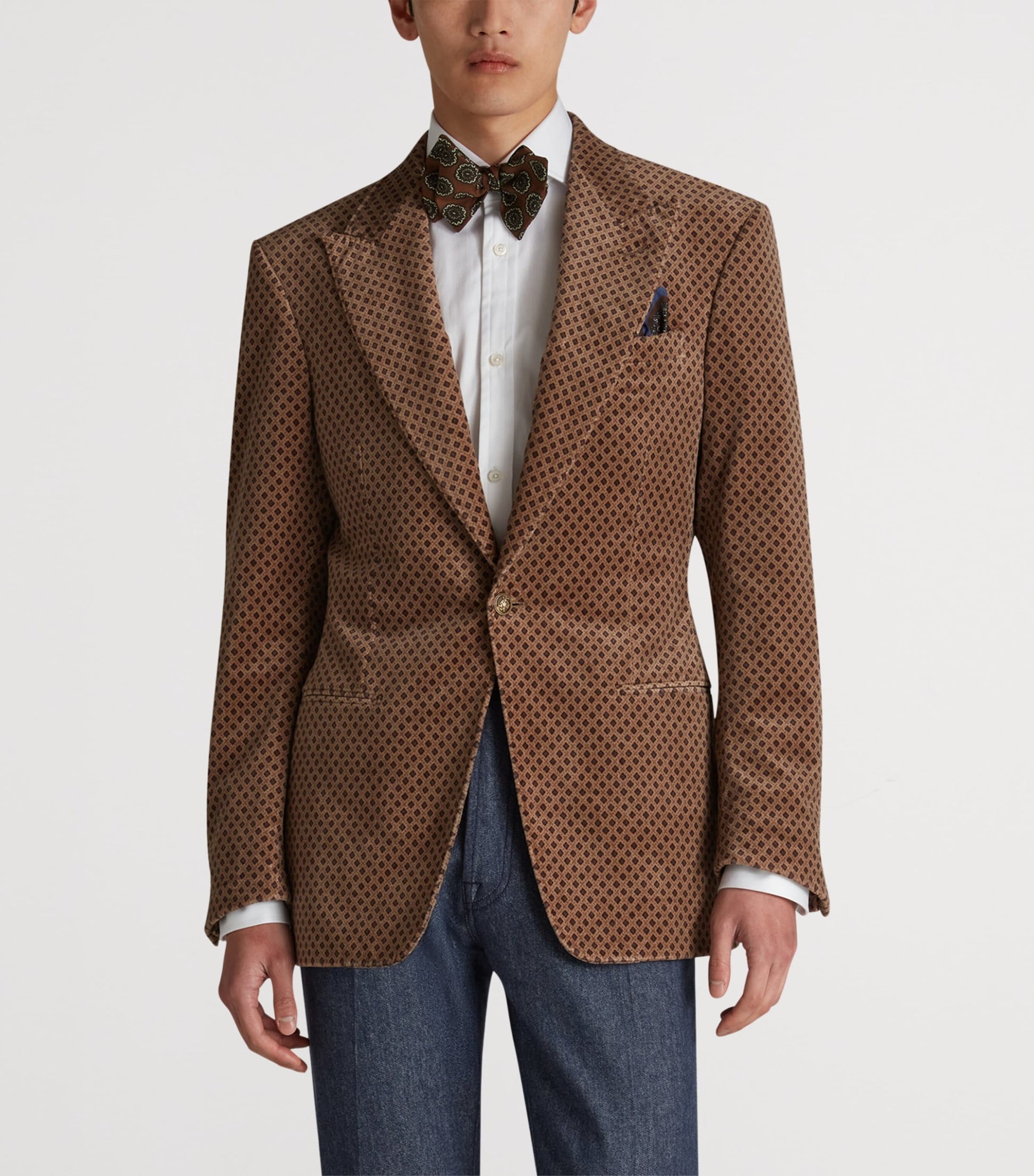 Cotton Print Bourdon Evening Suit Jacket