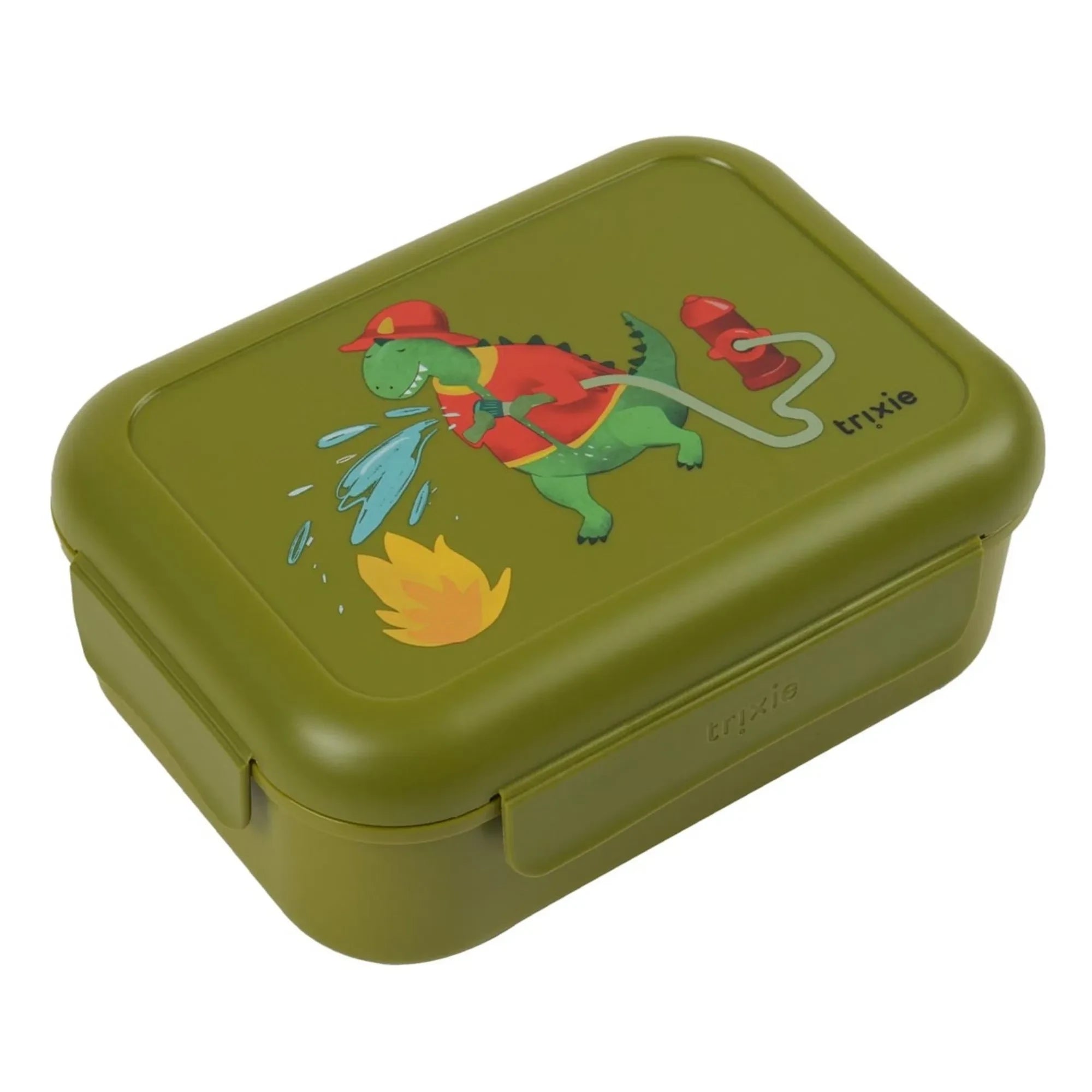 Trixie - Meal Box Clips Fireman Mr. Dino | Green