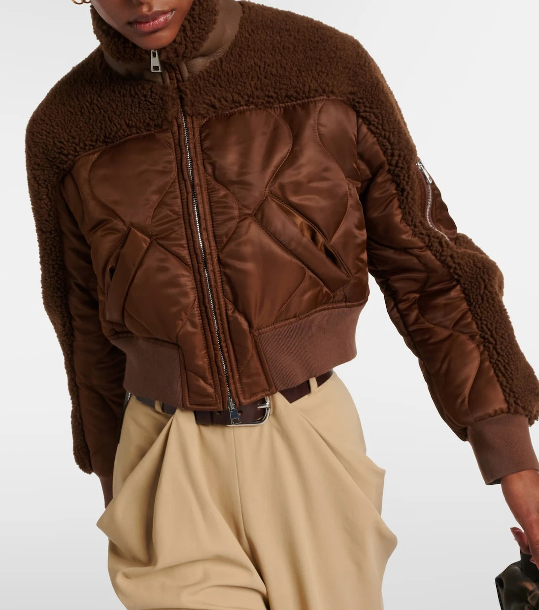 Blancha - Quilted shearling bomber jacket