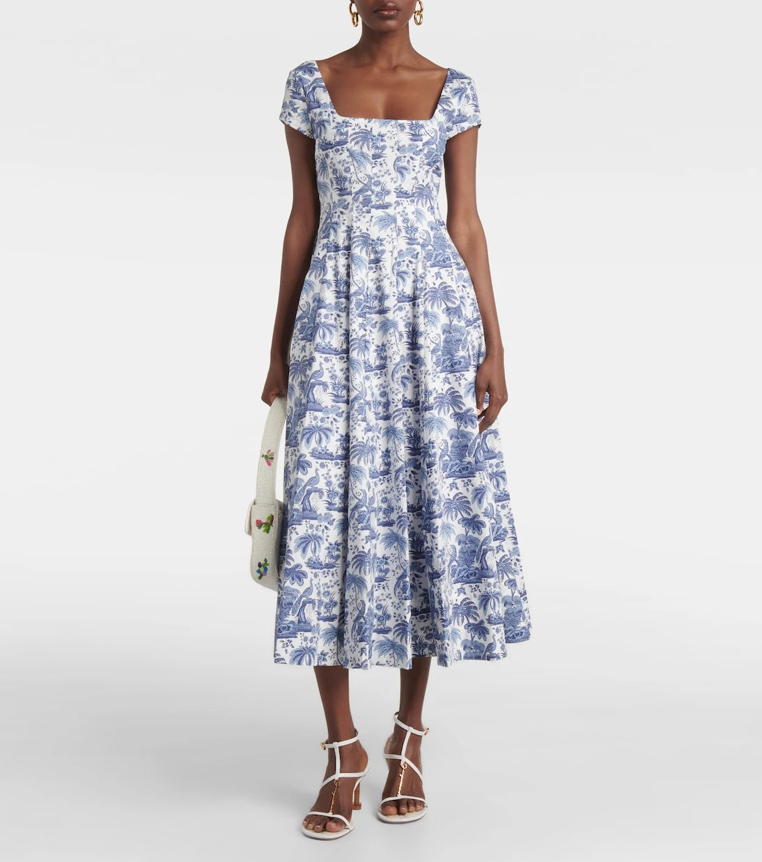 Staud - Wells floral cotton midi dress
