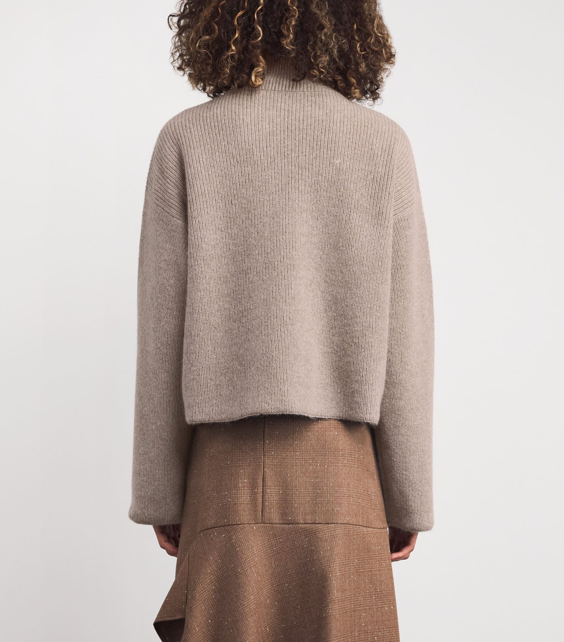 Fabiana Filippi Brown Reversible Zipped Cardigan