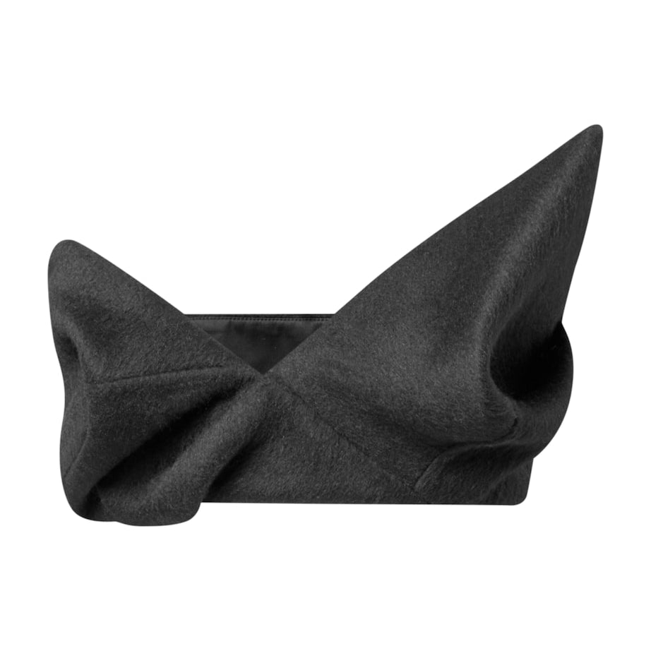 LOUIS VUITTON Black Wool-Mohair-Blend Bustier Top