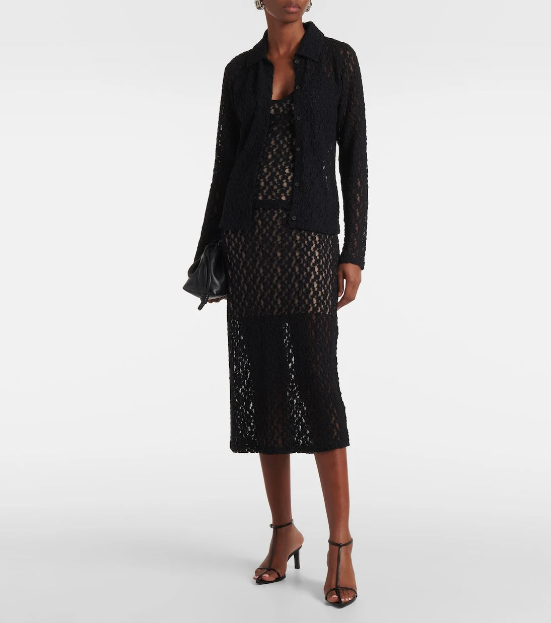 Vince - Floral sheer smocked lace top