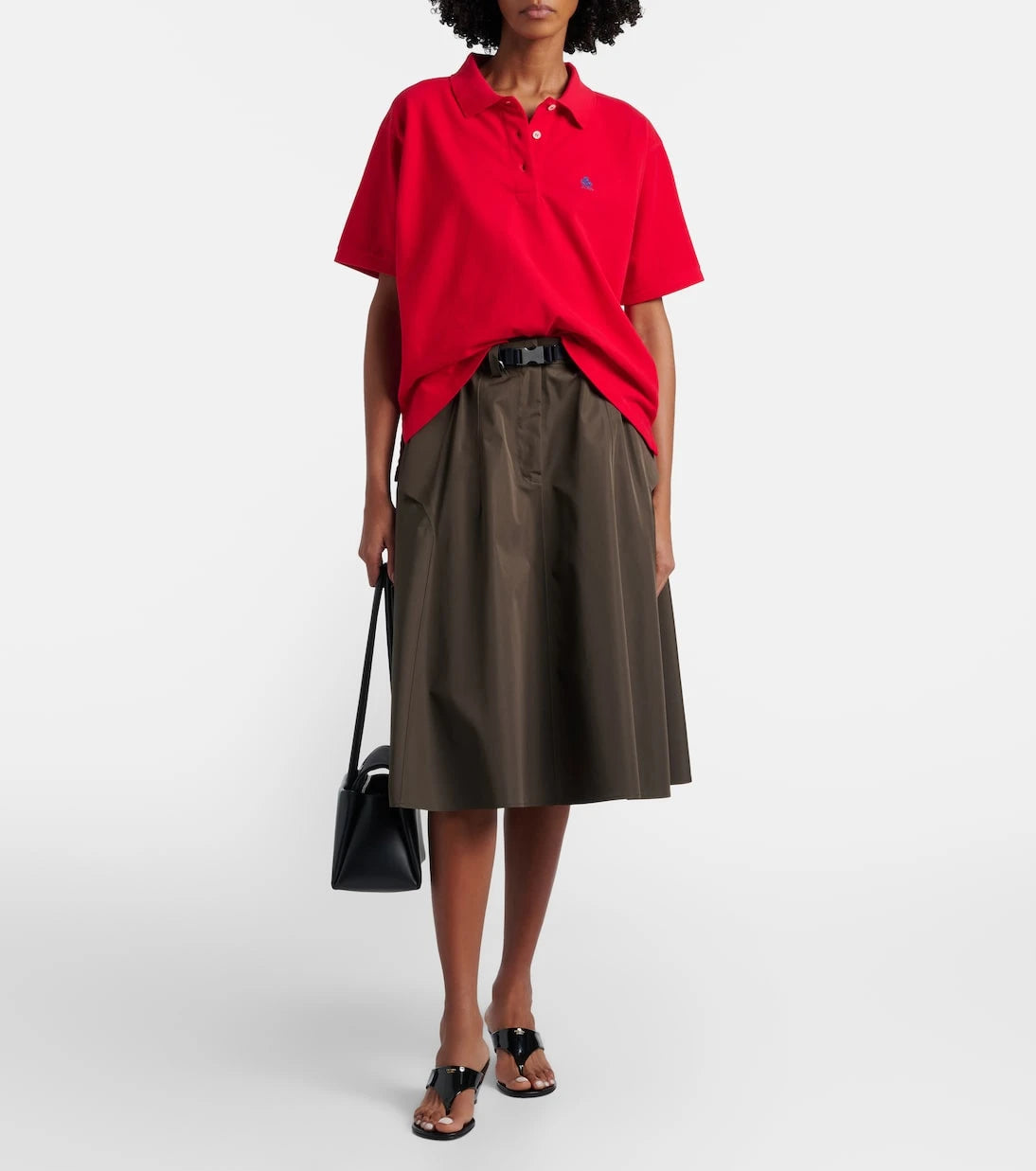 Prada - Logo cotton piqué polo shirt
