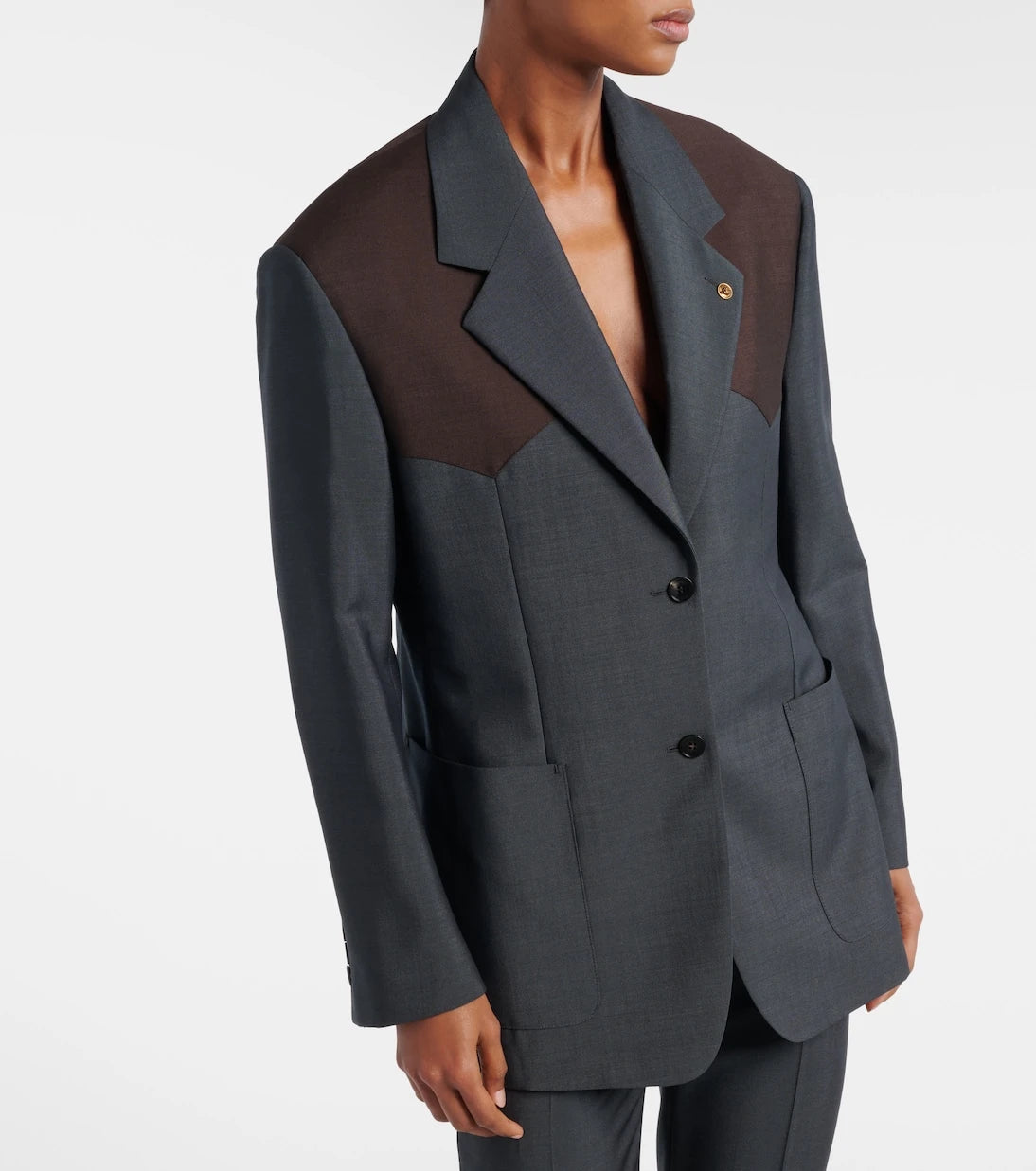 Versace - Medusa wool and mohair blazer