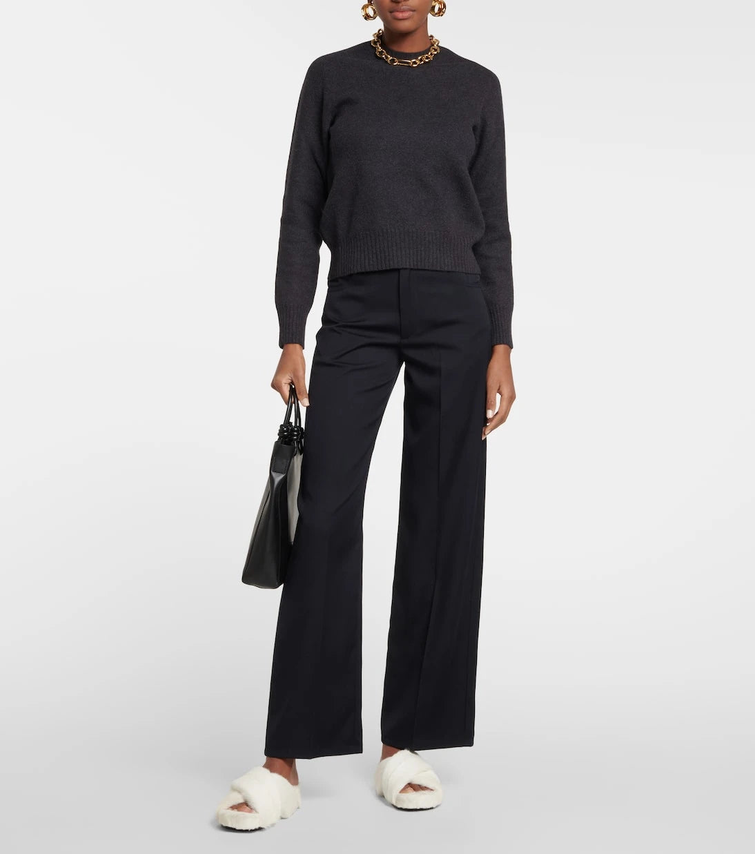 Jil Sander - سترة صوف برقبة دائرية