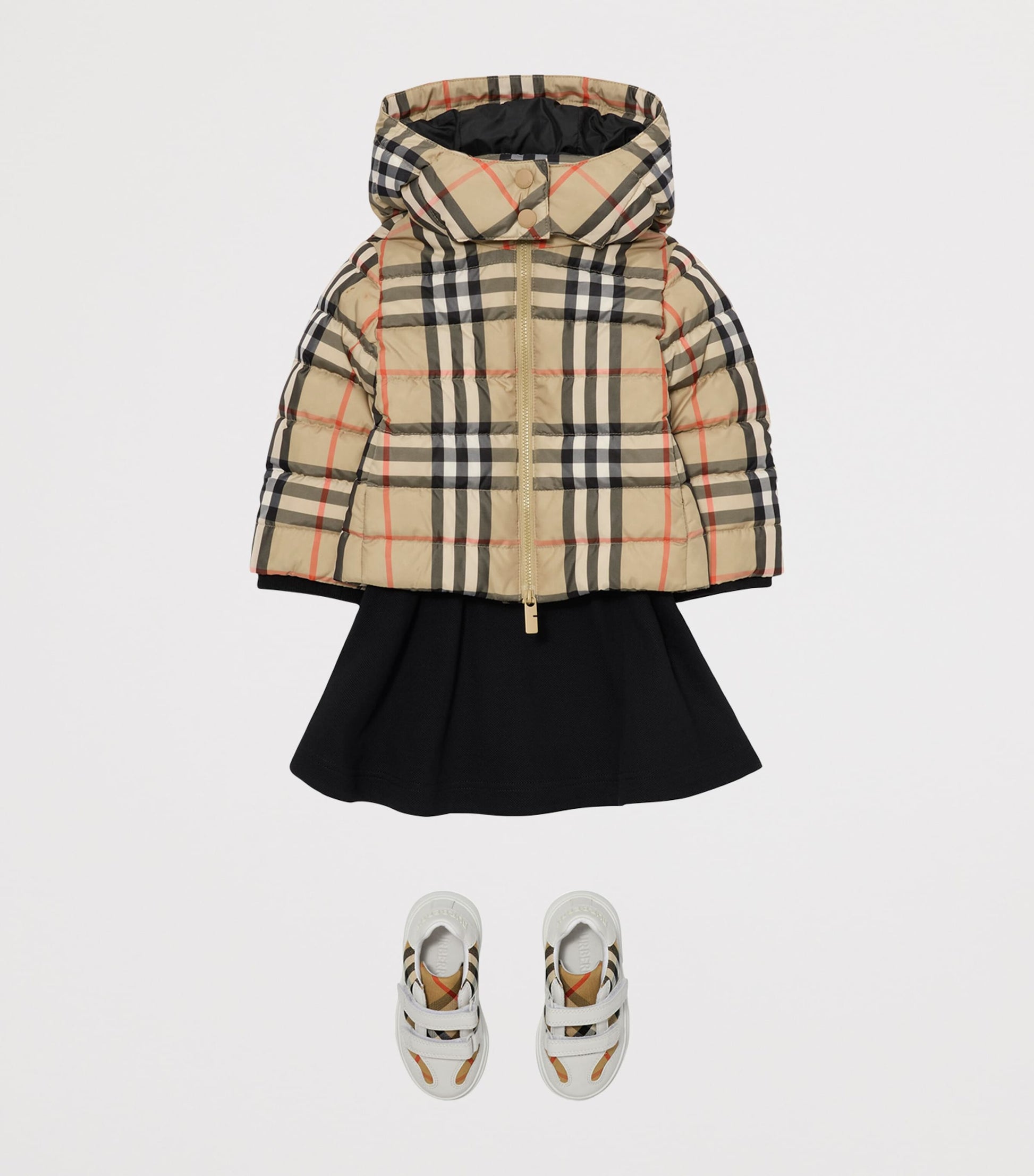 Burberry Kids Down Check Puffer Jacket (6-24 Months)